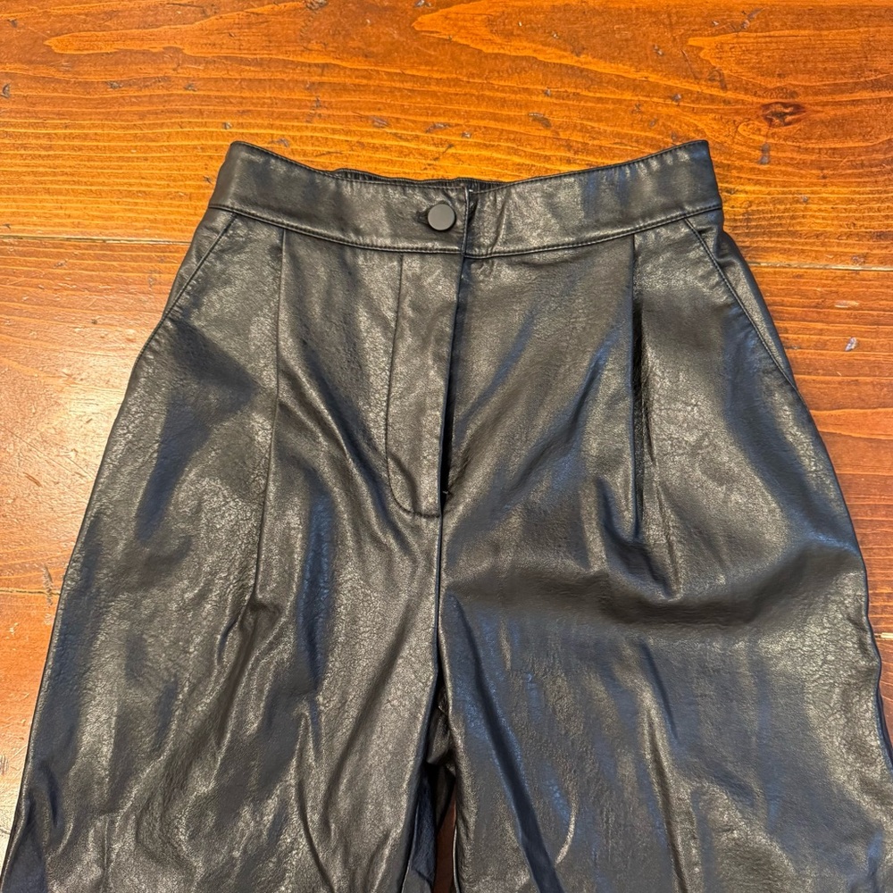 Oak & Fort Extra Small Black Faux Vegan Leather - Picture 2 of 9